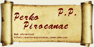 Perko Piroćanac vizit kartica